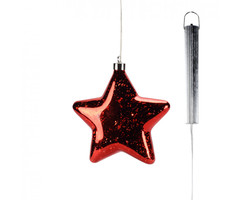 Zilveren Glazen LED BOL - 12 cm "Lucy"