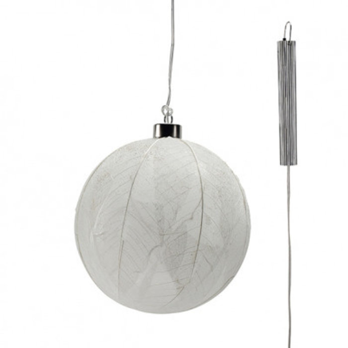 Glazen LED BOL - 15 cm "Leaf"2