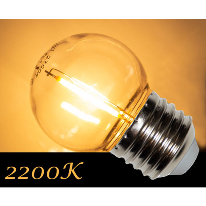 Amlux LED Filament kogellamp 1W - transparant - 2200K