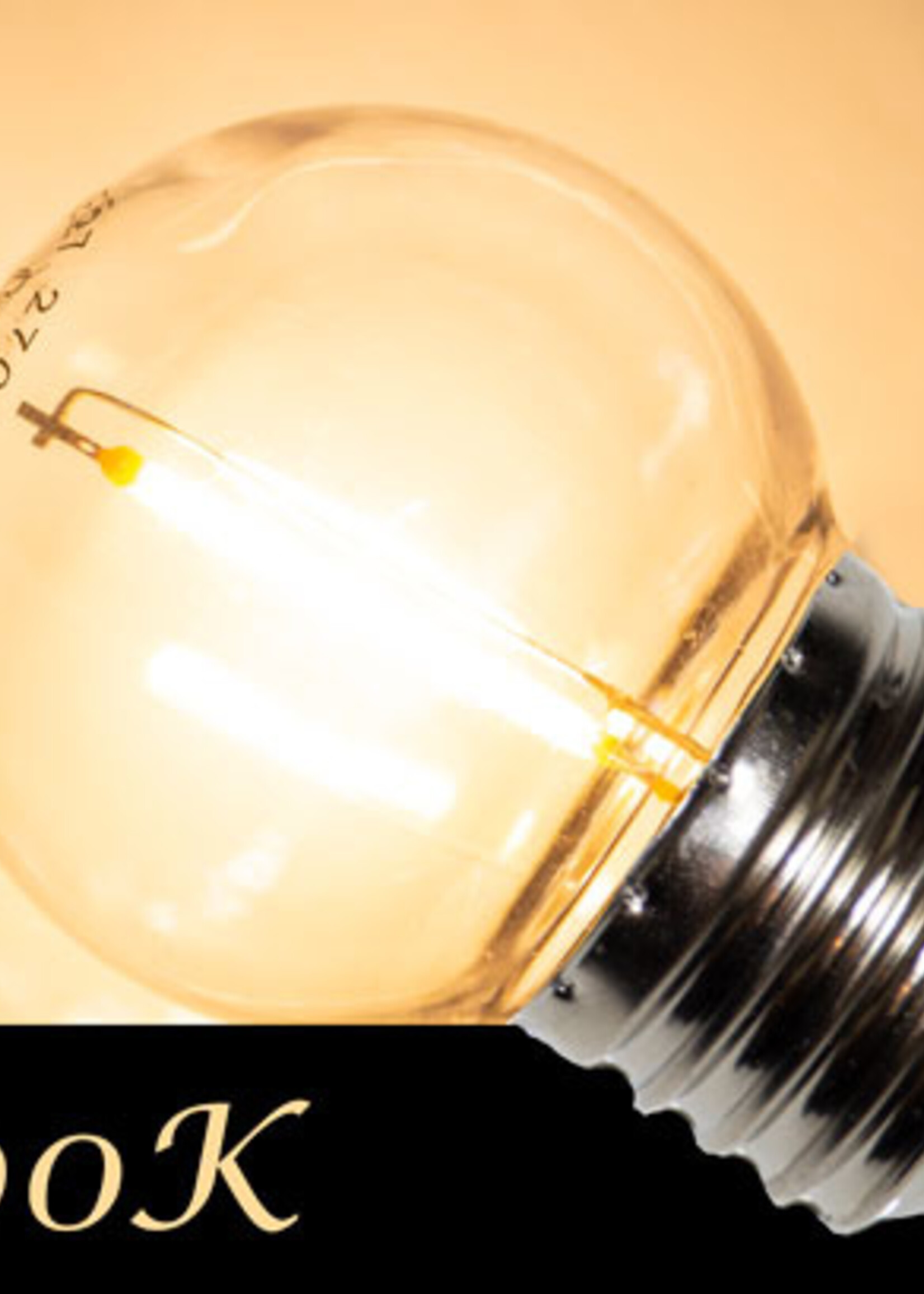 Amlux LED Filament kogellamp 1W - transparant - 2700K