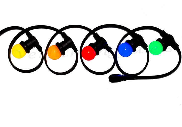 Amlux prikkabel - 15 meter met 45 LED lampen (5 kleuren)