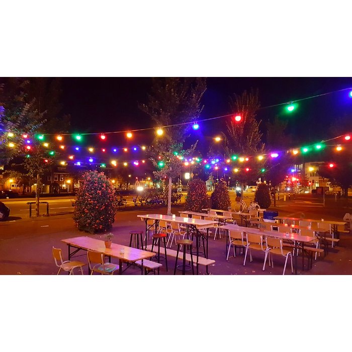 Amlux prikkabel - 20 meter met 60 LED lampen  (7 kleuren)