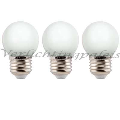 Amlux LED kogellamp - 2W - witte kap - E27 2200K