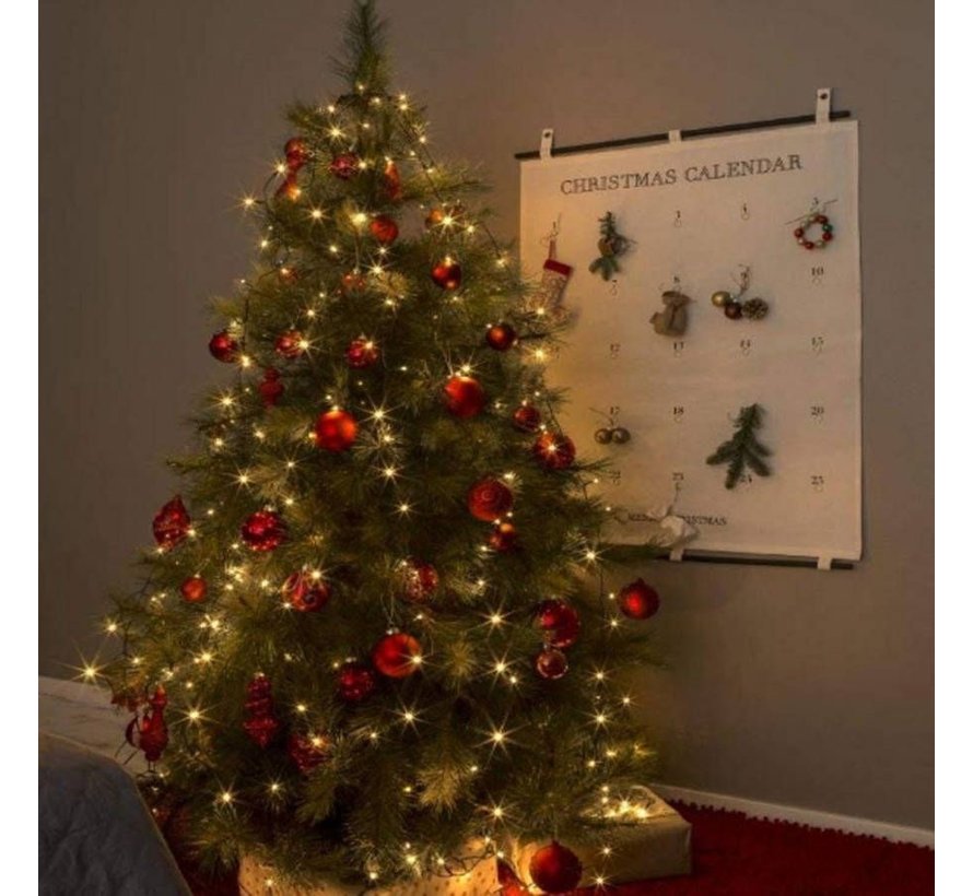 Kerstverlichting - LED lichtmantel 180cm met ring voor kerstboom  - 5x 30 LED lampjes