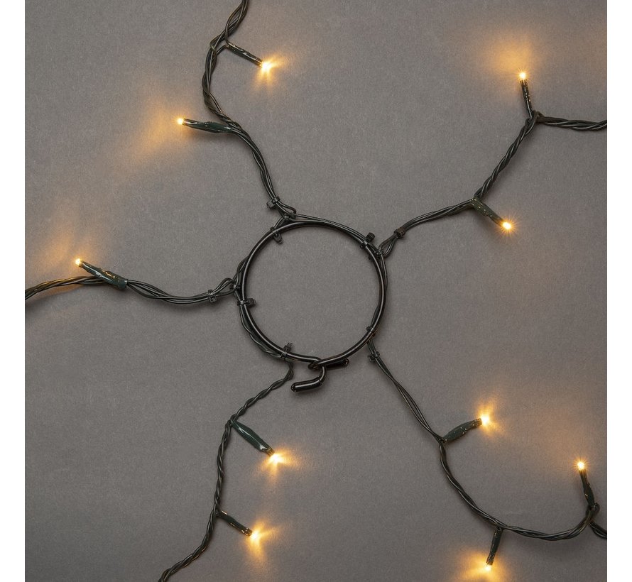 Kerstverlichting - LED lichtmantel 180cm met ring voor kerstboom  - 5x 30 Amber witte LED lampjes