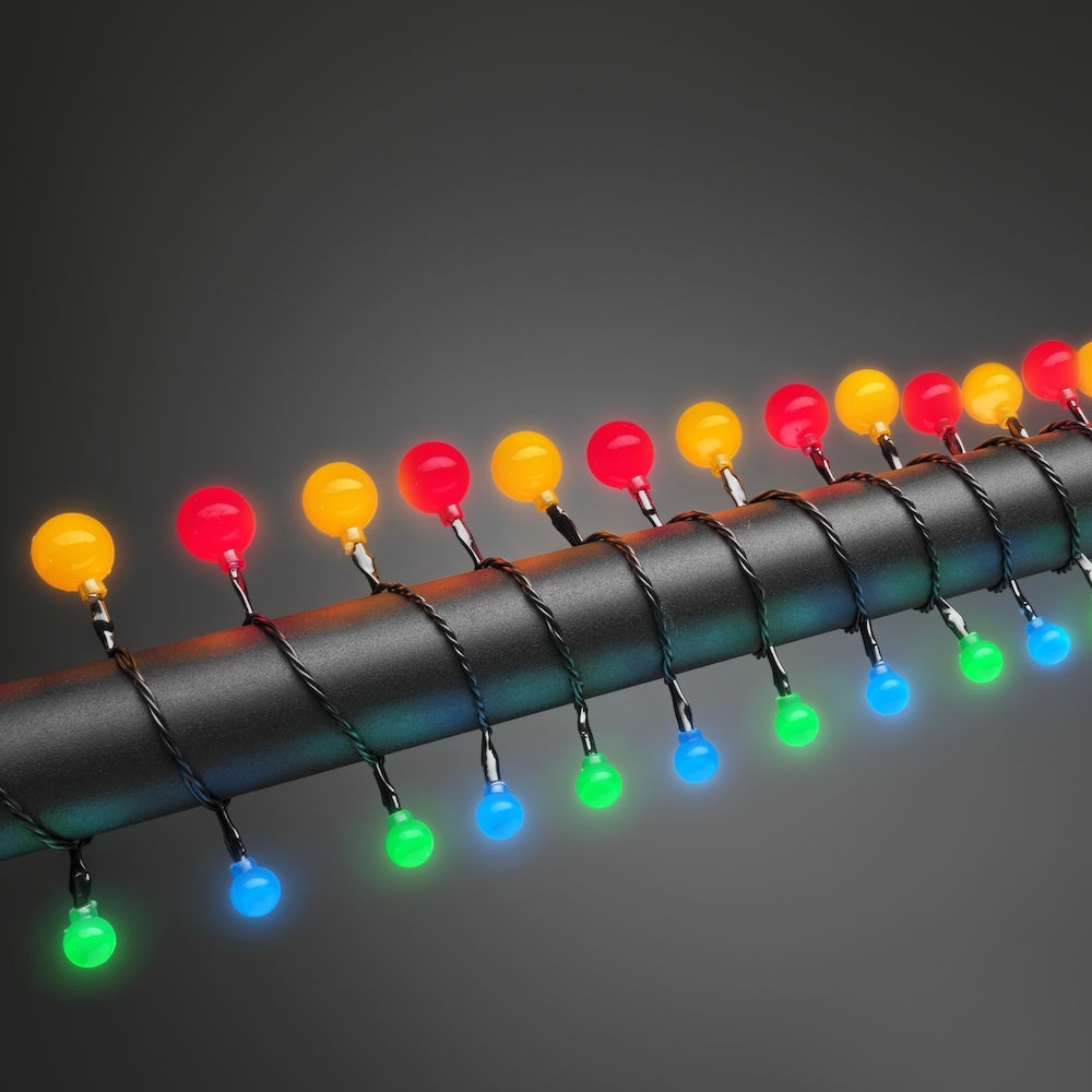 LED miniglobe gekleurd lichtslinger voor buiten - 6.32 - 80 Leds -