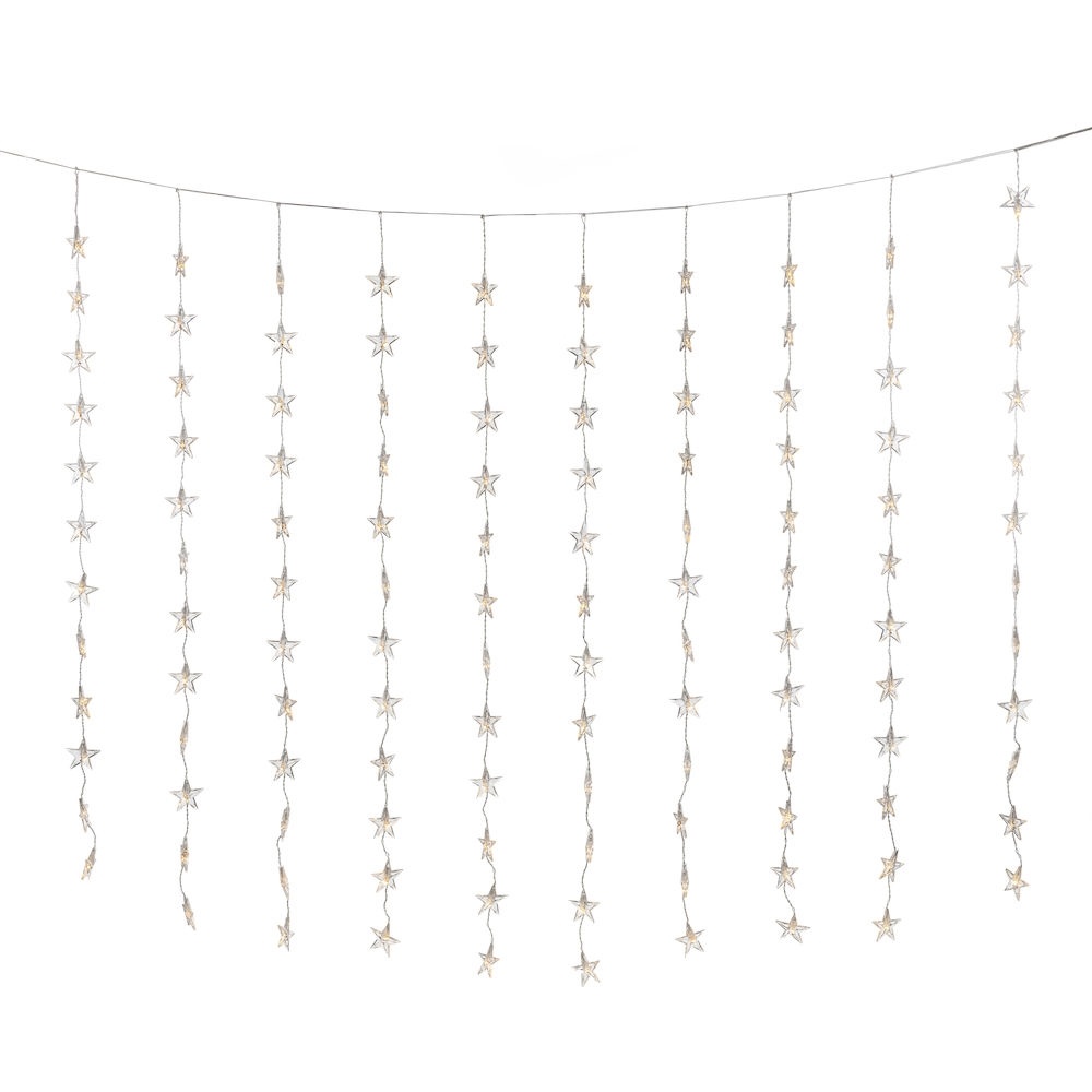 Konstsmide Konstsmide Kerstverlichting - Zeer warm witte LED sterren gordijn 140x120 CM