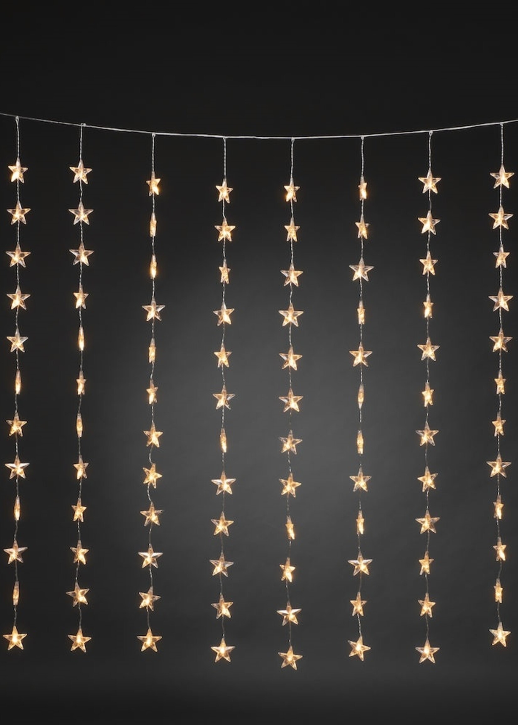 Konstsmide Konstsmide Kerstverlichting - Zeer warm witte  LED sterren gordijn 140x120 CM