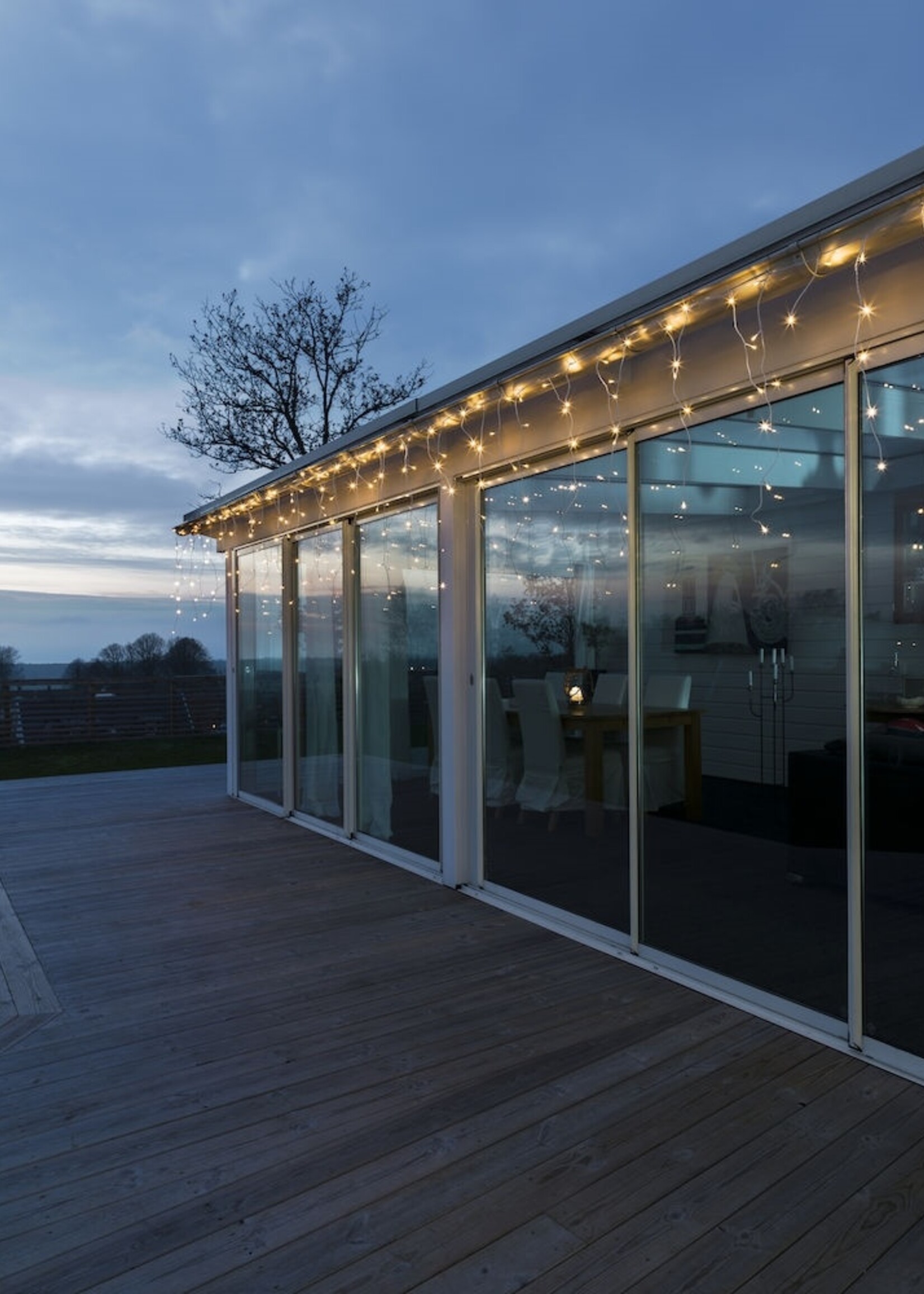 Konstsmide Konstsmide kerstverlichting ijspegel lichtslinger met 336 LED - extra warm wit 20,79 meter - App control