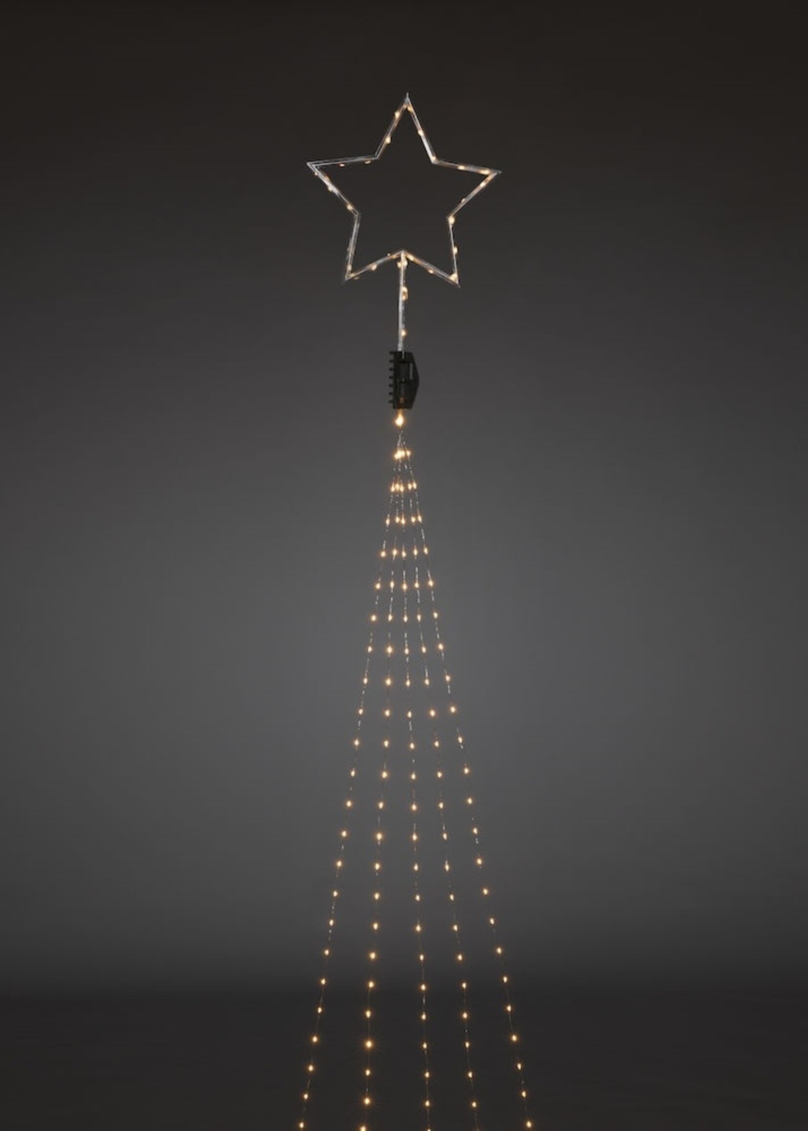 Konstsmide LED kerstverlichting boommantel met ster - 2,35 meter verlicht