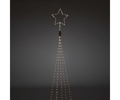 Konstsmide LED kerstverlichting boommantel met ster - 7,35 meter warm wit
