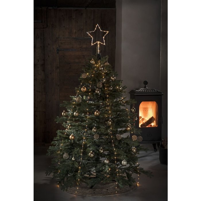 Konstsmide LED kerstverlichting boommantel met ster - 2,35 meter verlicht