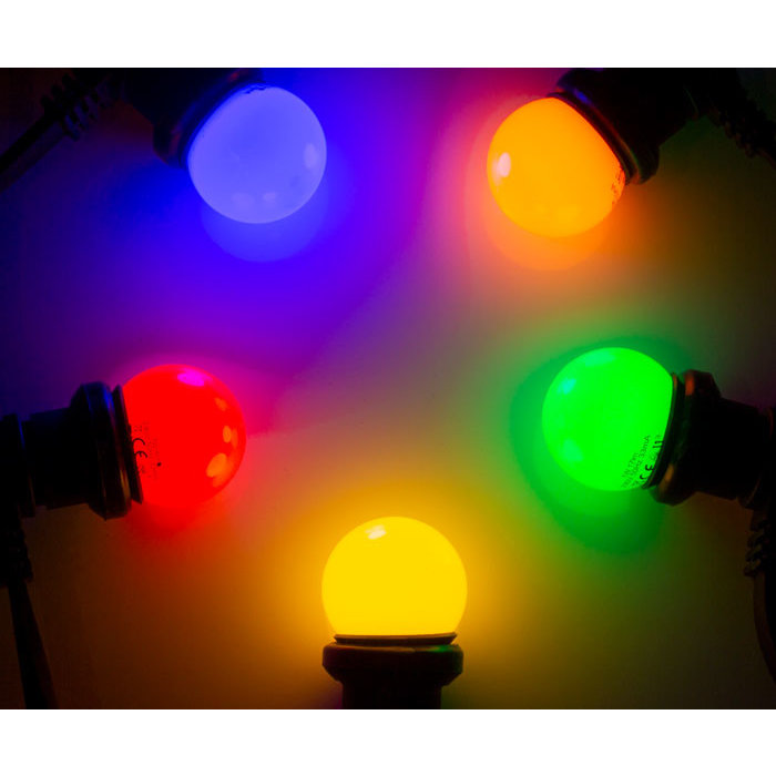 Amlux Set 30 gekleurde LED lampen - 6 kleuren