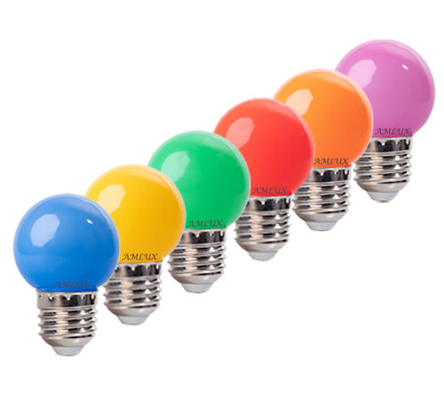 Amlux Set 10 gekleurde LED lampen - 6 kleuren