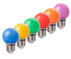 Amlux Set 15 gekleurde LED lampen - 6 kleuren