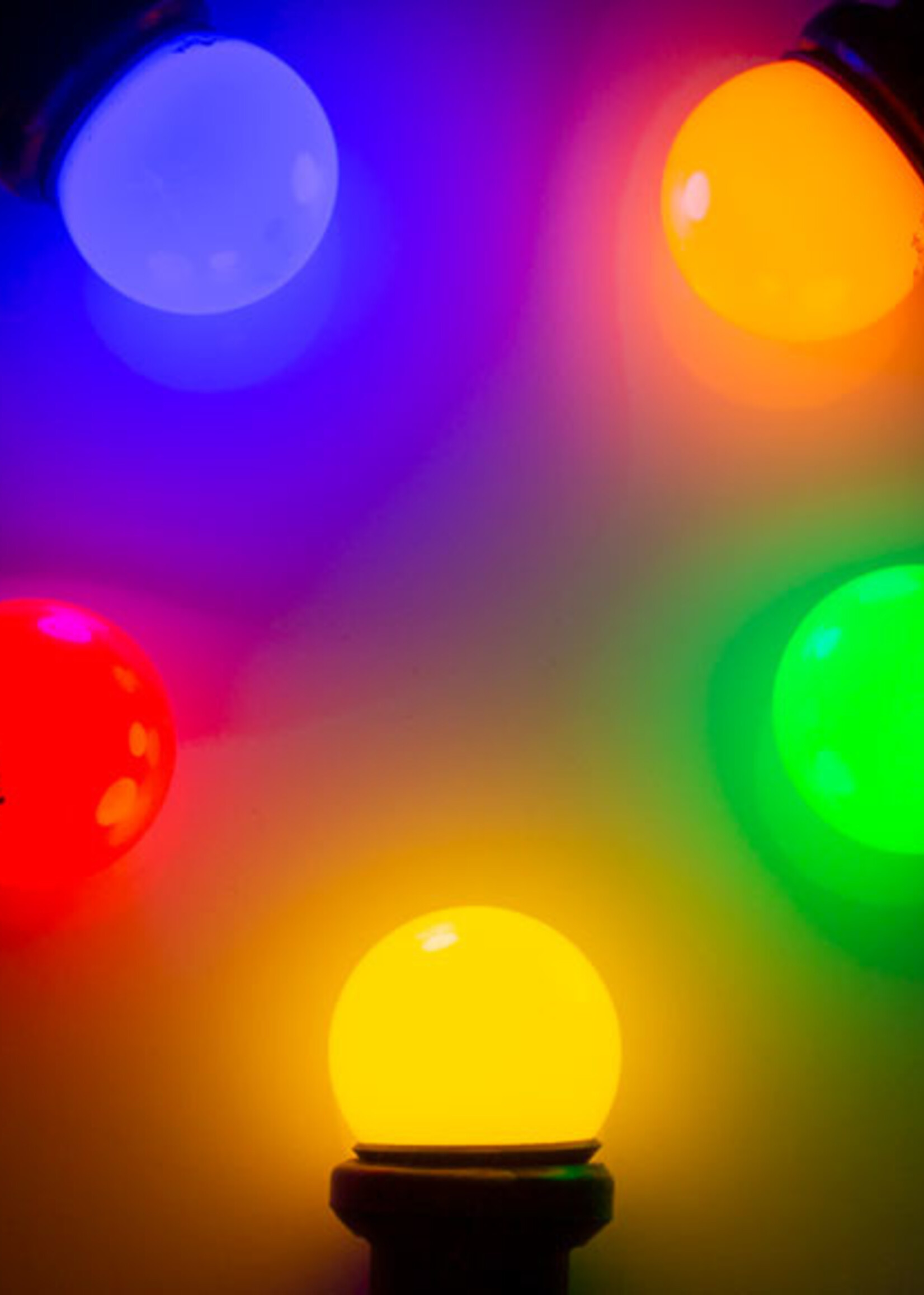 Amlux Set 100 gekleurde LED lampen - 6 kleuren