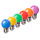 Set 100 gekleurde LED lampen - 6 kleuren