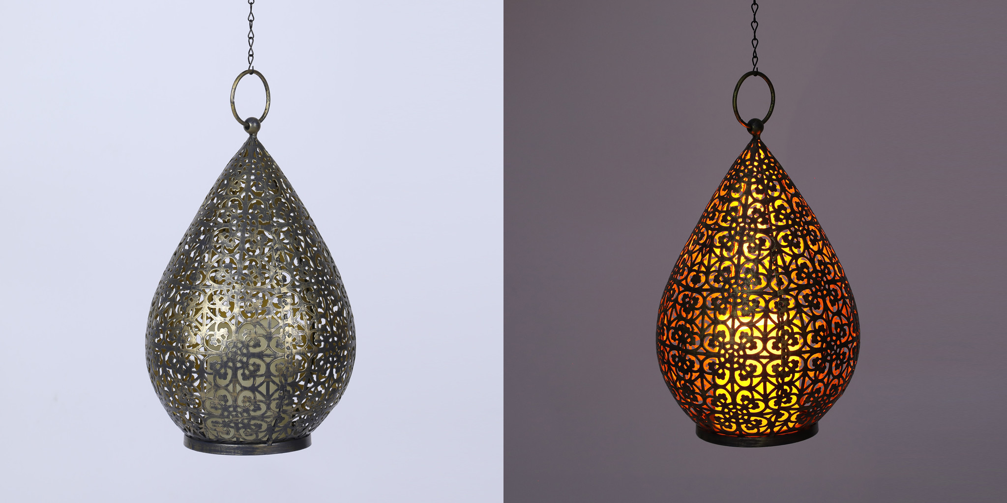 Luxform Accu/USB oplaadbare Oriental Palmyra tafel/hanglamp