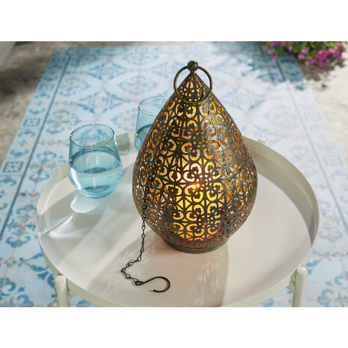 Luxform Accu/USB oplaadbare Oriental Palmyra tafel/hanglamp