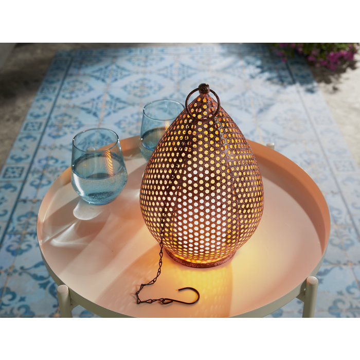 Luxform Accu/USB oplaadbare Marokkaanse stijl Tripolis tafel/hanglamp