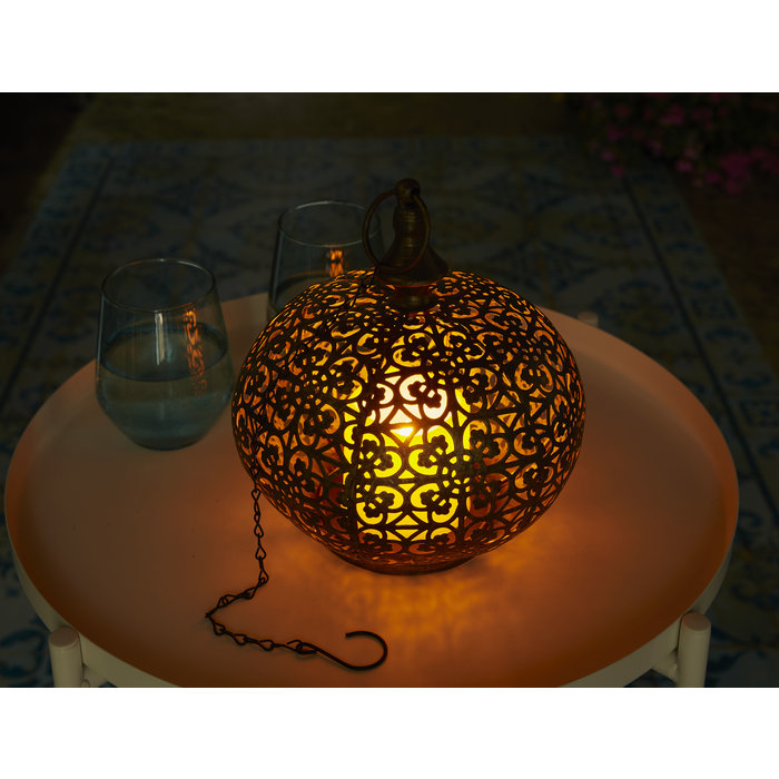 Luxform Accu/USB oplaadbare Marokkaanse stijl Tarsus tafel/hanglamp