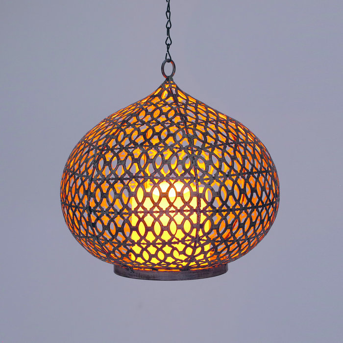 Luxform Accu/USB oplaadbare Marokkaanse stijl Edessa hanglamp