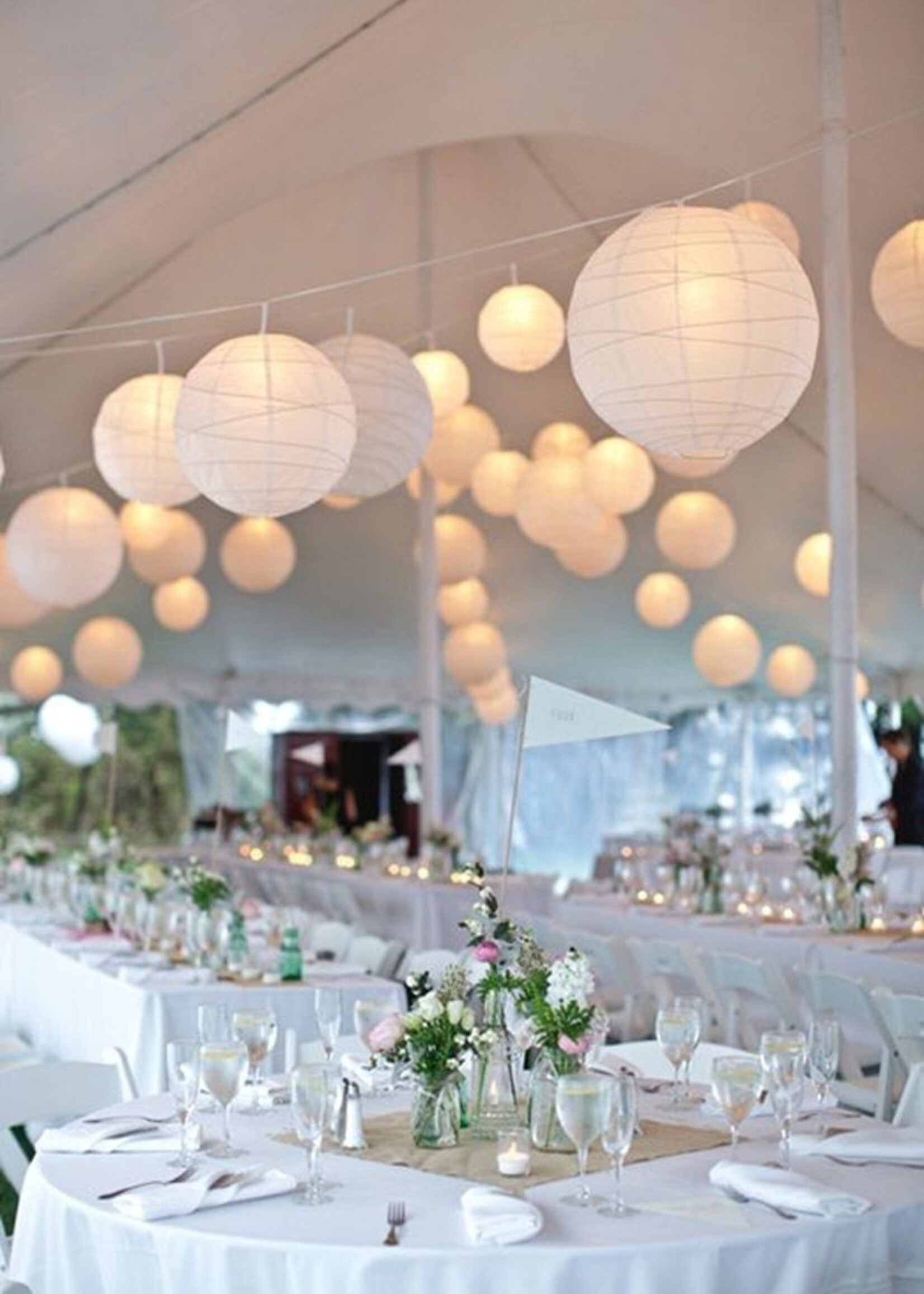 Paarse lampion voor buiten Ø25cm