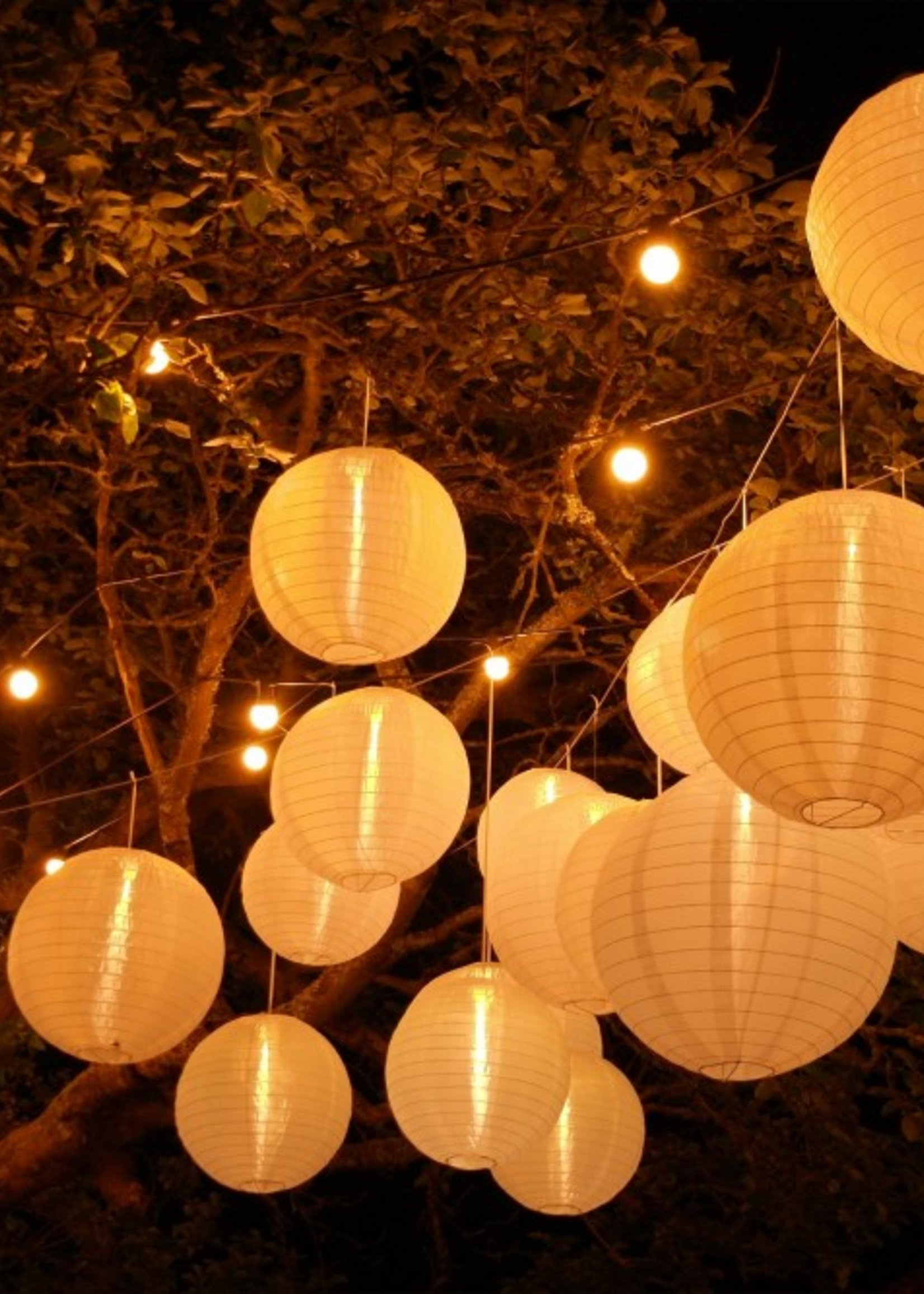 Blauwe lampion voor buiten Ø35cm