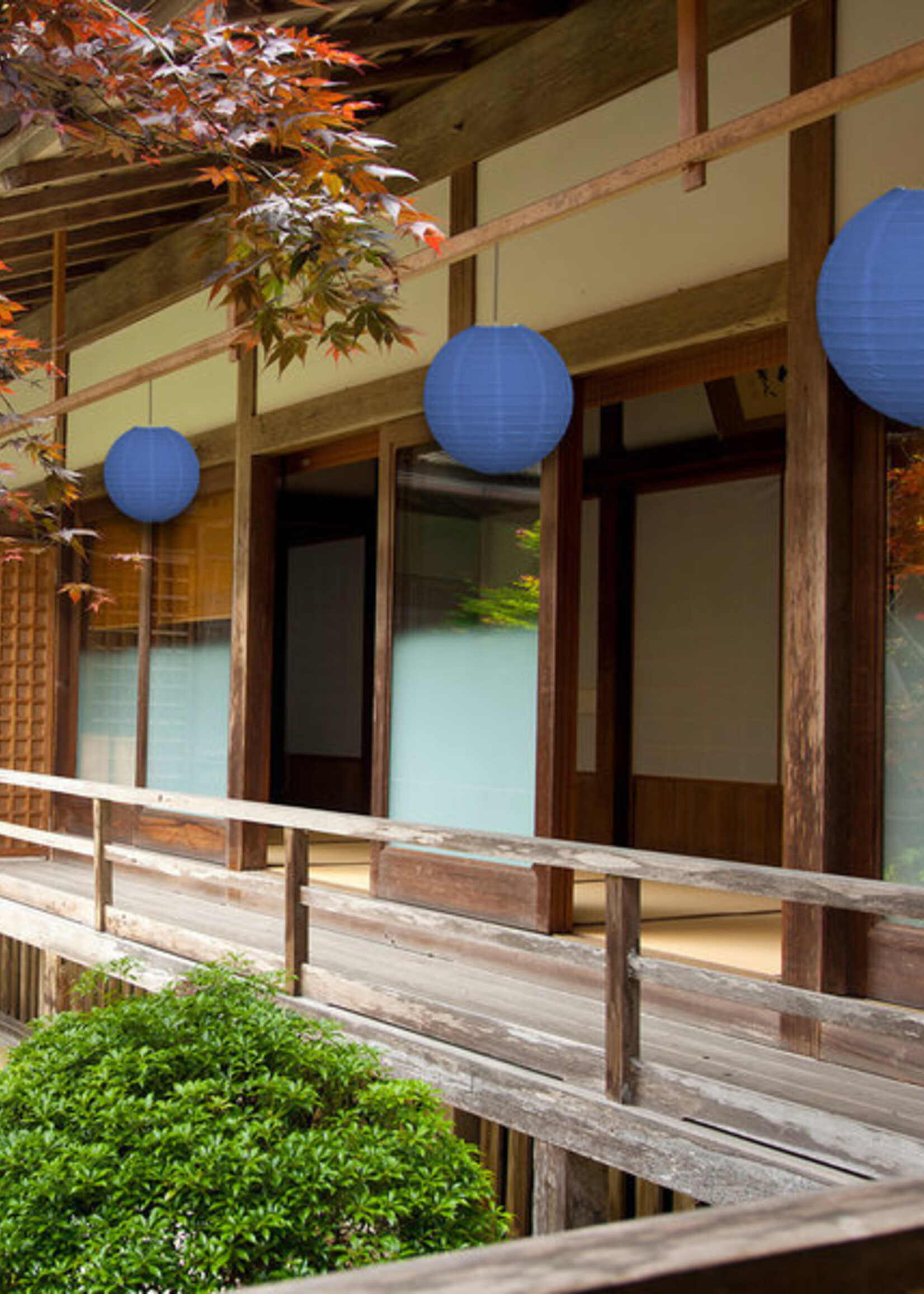 Blauwe lampion voor buiten Ø35cm