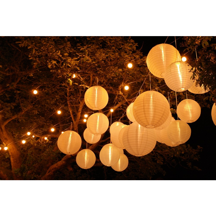 Gele lampion voor buiten Ø35cm