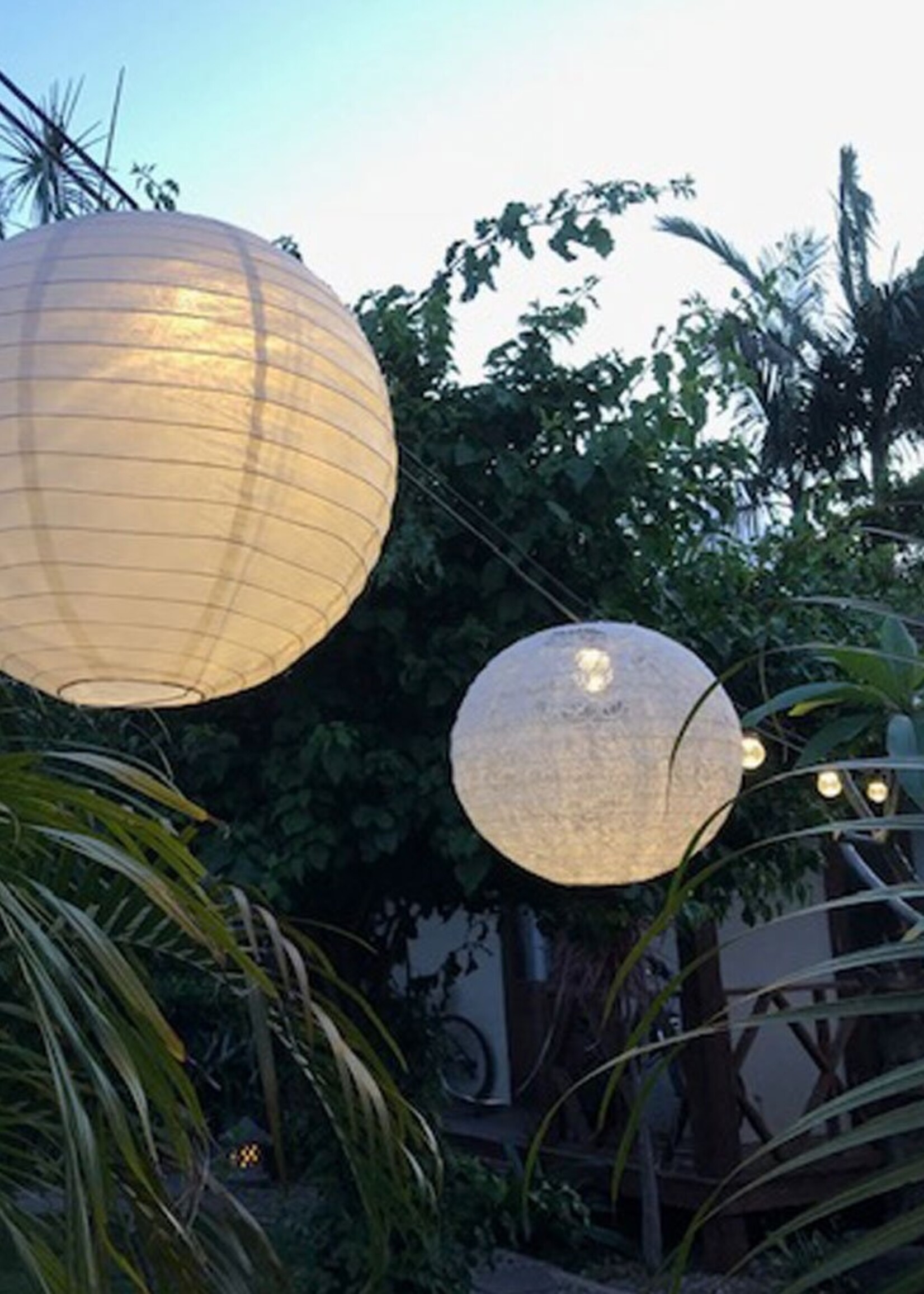 Gele lampion voor buiten Ø35cm