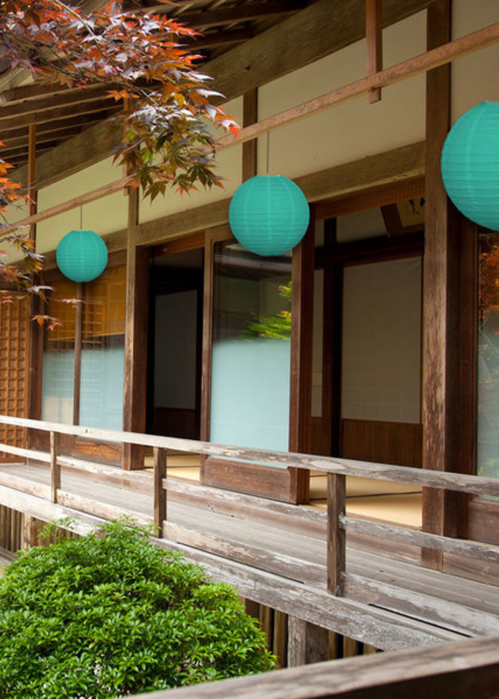 Lichtgroene lampion voor buiten Ø35cm