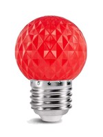 LED Golfbal kogellamp - 1W E27 Rood - Dimbaar