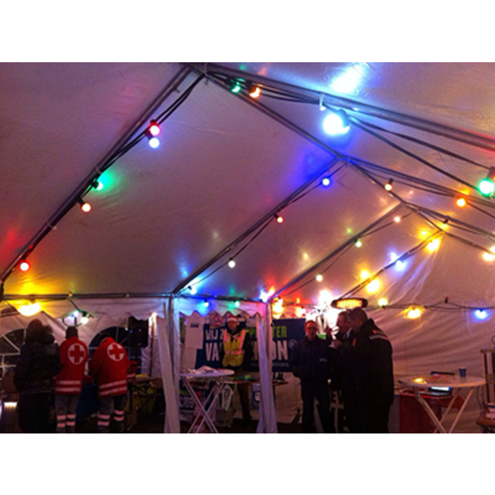 Amlux LED golfbal kogellamp - 1W E27 Roze Dimbaar