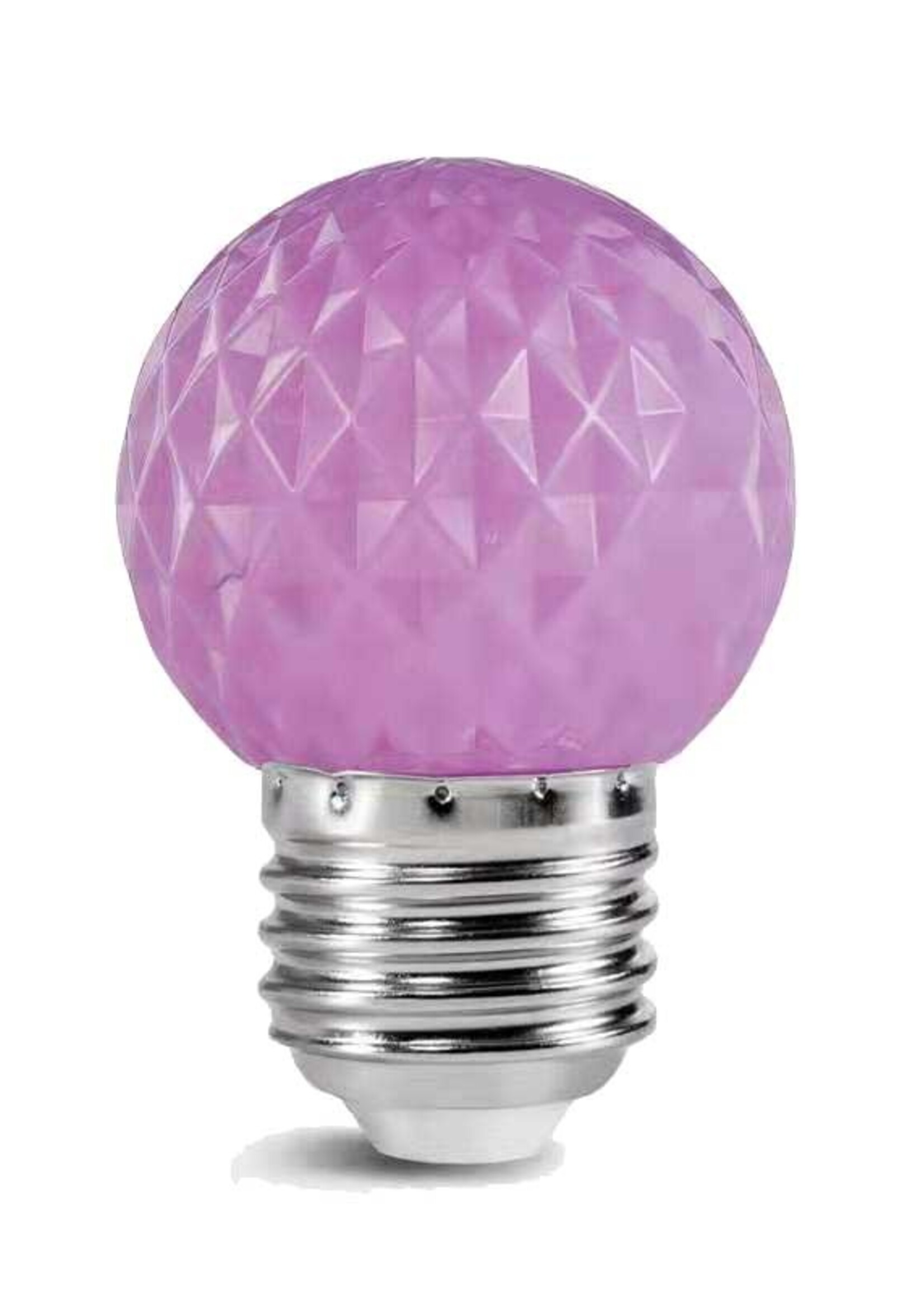 Amlux LED golfbal kogellamp - 1W E27 Roze Dimbaar