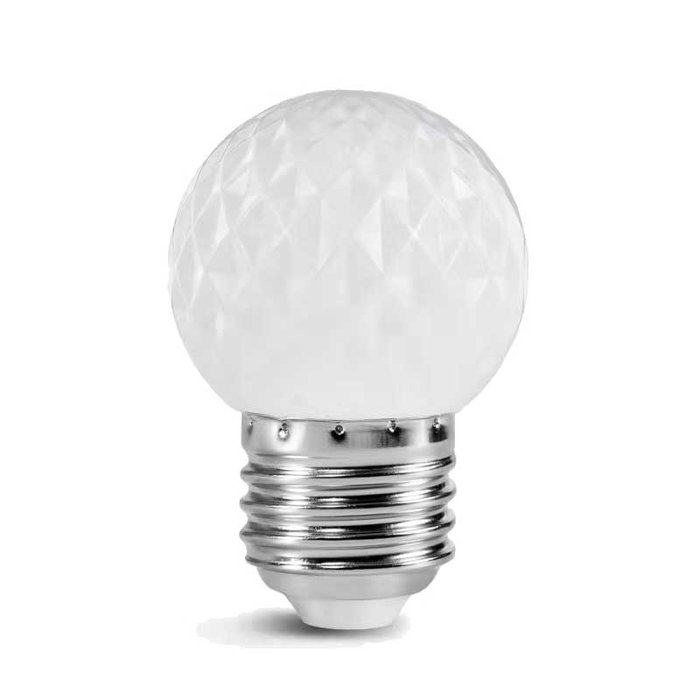 LED golfbal kogellamp - 1W E27 wit- Dimbaar