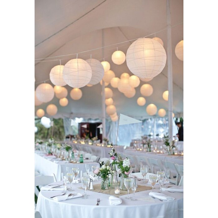 Gele lampion voor buiten Ø25cm