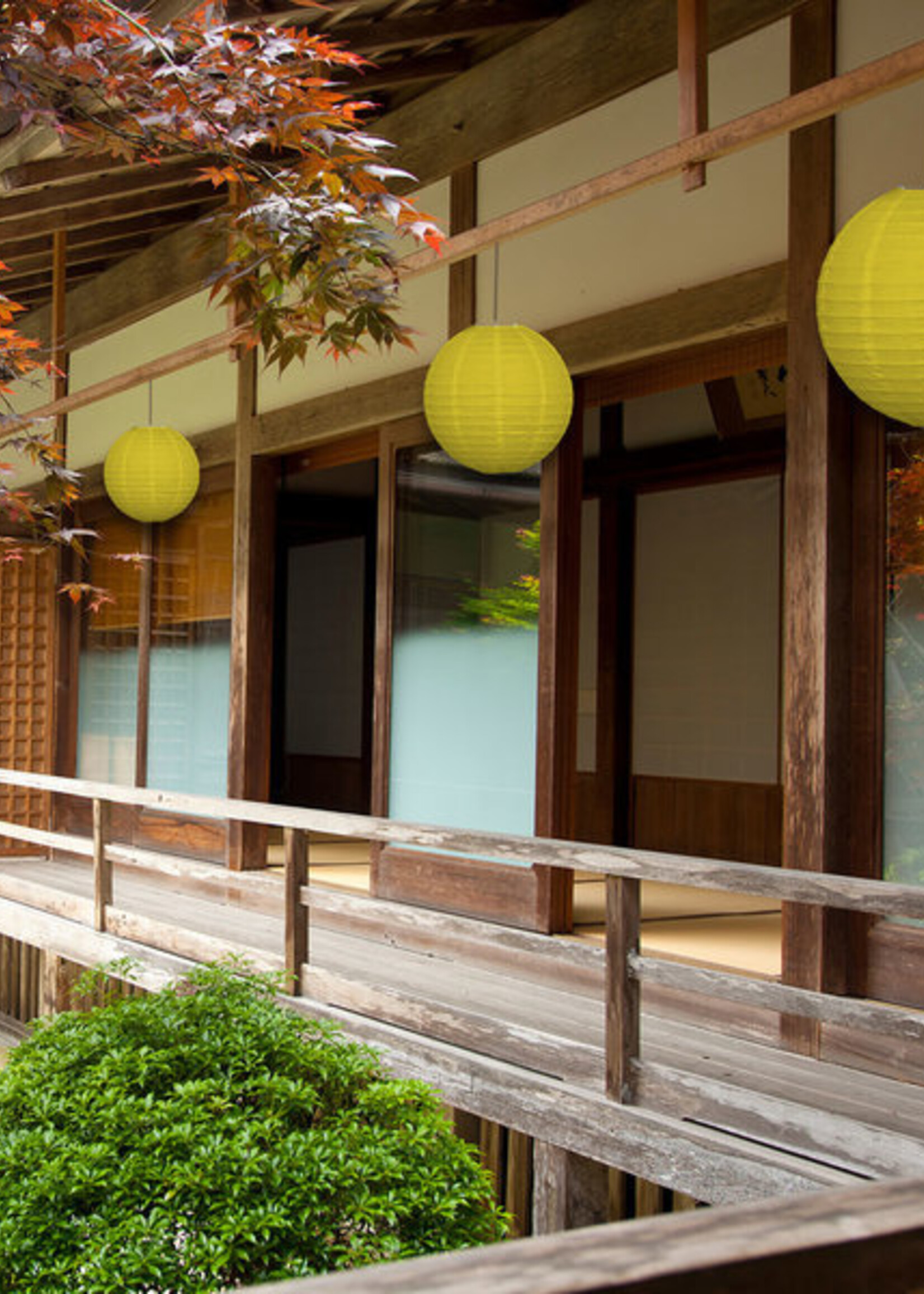 Gele lampion voor buiten Ø25cm