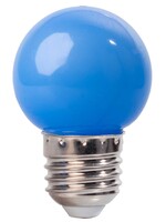 Amlux LED kogellamp - 1W E27 Blauw - Dimbaar