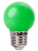 LED kogellamp - 1W E27 Groen - Dimbaar