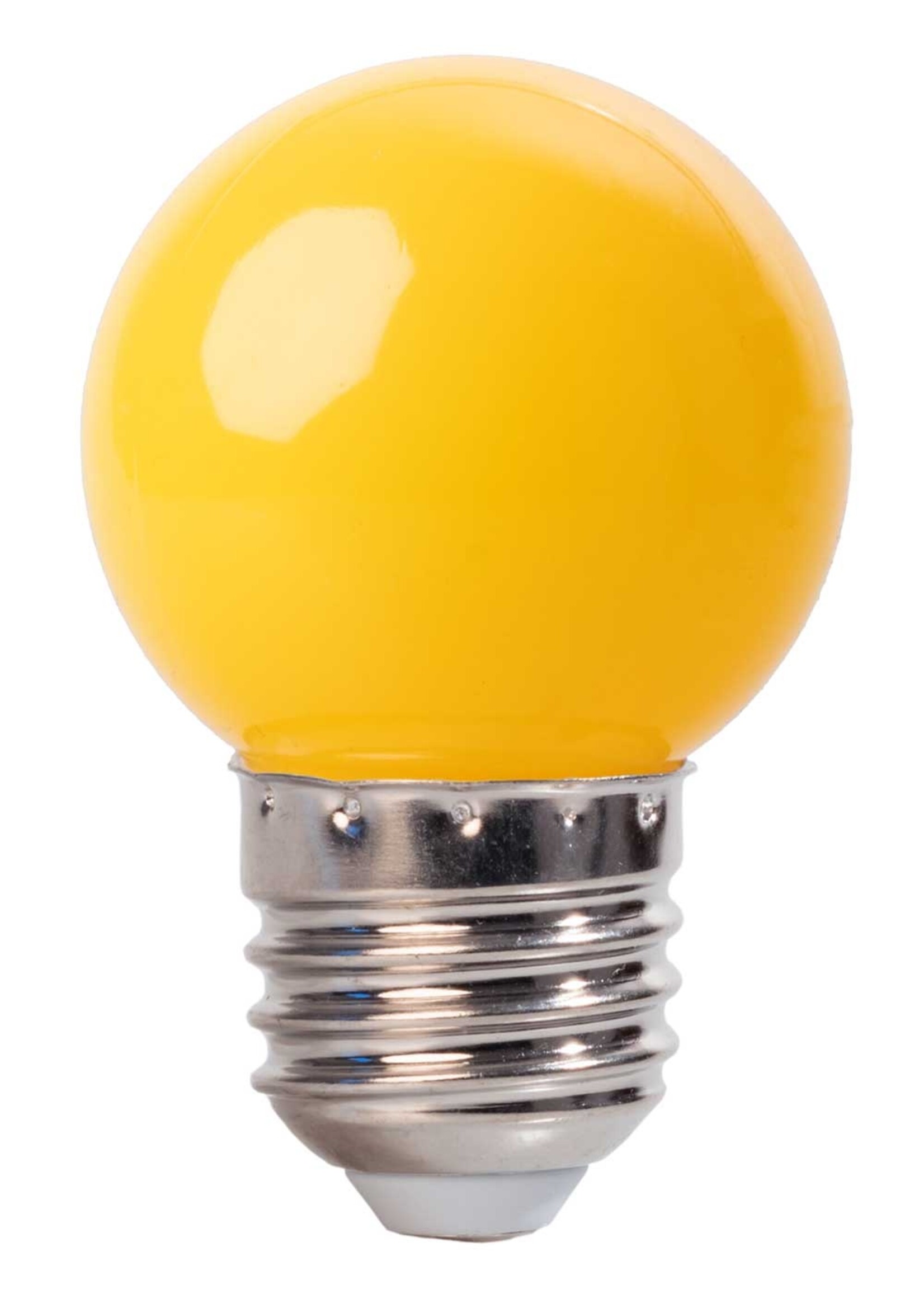 LED kogellamp - 1W E27 Geel