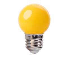 LED kogellamp - 1W E27 Geel - Dimbaar
