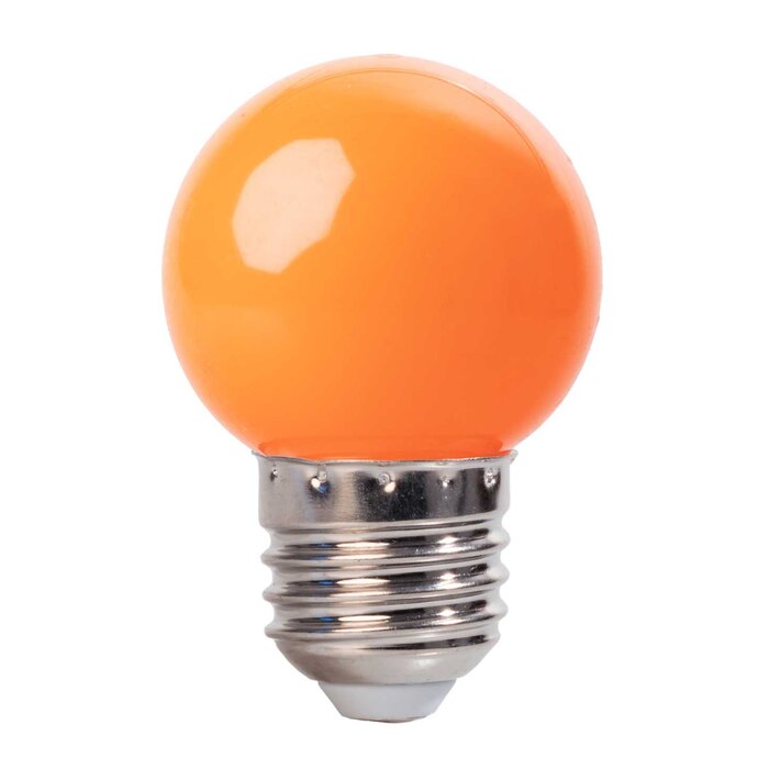 LED kogellamp - 1W E27 Oranje - Dimbaar