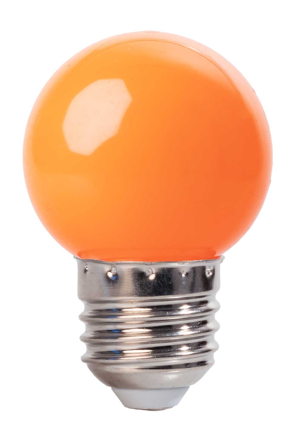 LED kogellamp - 1W E27 Oranje - Dimbaar