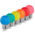 Set 6 gekleurde golfbal LED lampen - 6 kleuren