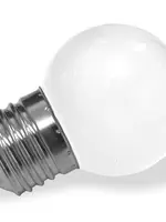 LED kogellamp 1W - witte kap - E27 koud wit