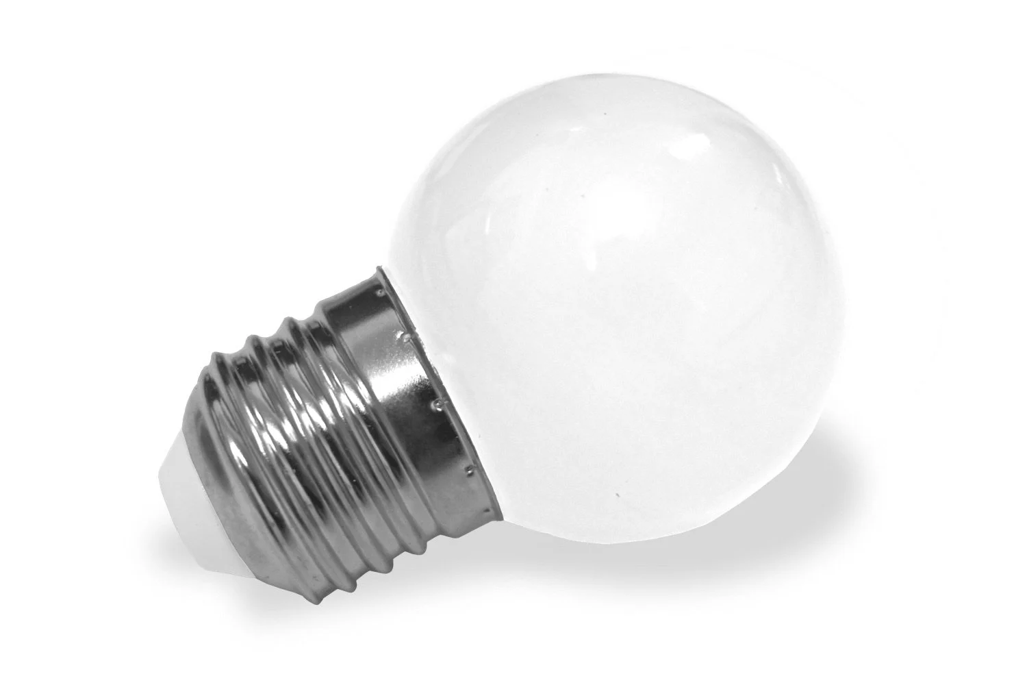 LED kogellamp - 1W - witte kap - E27 6600K