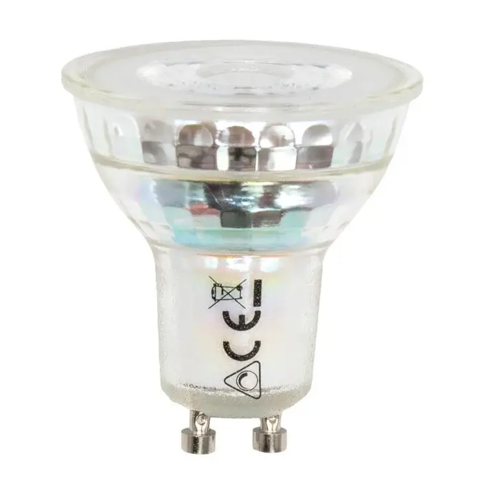 GU10 dim-to-warm LED lamp 3,8W, 2200-2700K