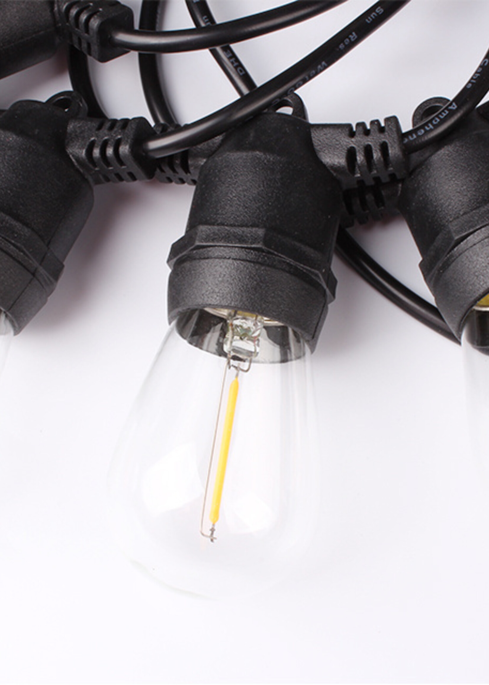 Amlux Solar lichtslinger 15 meter met 15 led lampen - 3W