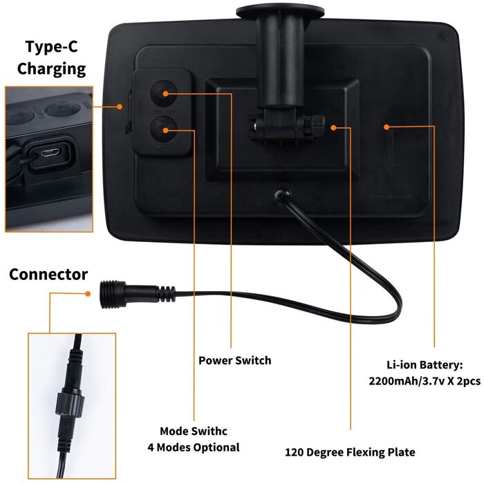 Amlux Solar lichtslinger 15 meter met 15 led lampen - 3W